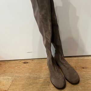 Stuart Weitzman Over the Knee Boots in Taupe